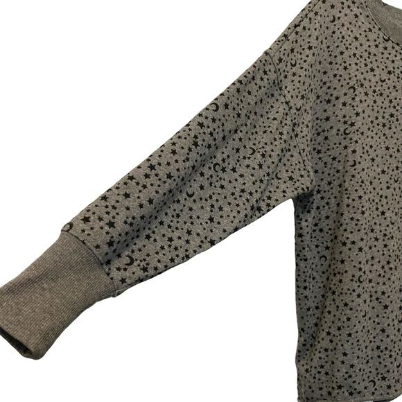 Secret Treasures Sweatshirt Sleep Top Moon Stars Gray XS Oversized - Picture 5 of 9